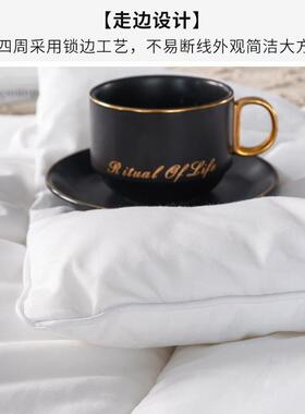 白全棉酒店被芯子宾馆被羽布羽丝棉四件套春72053秋被防秋冬酒店