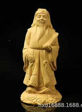 厂家黄禄杨木雕福禄寿财家居功名利木质家73191居饰神收品藏品摆