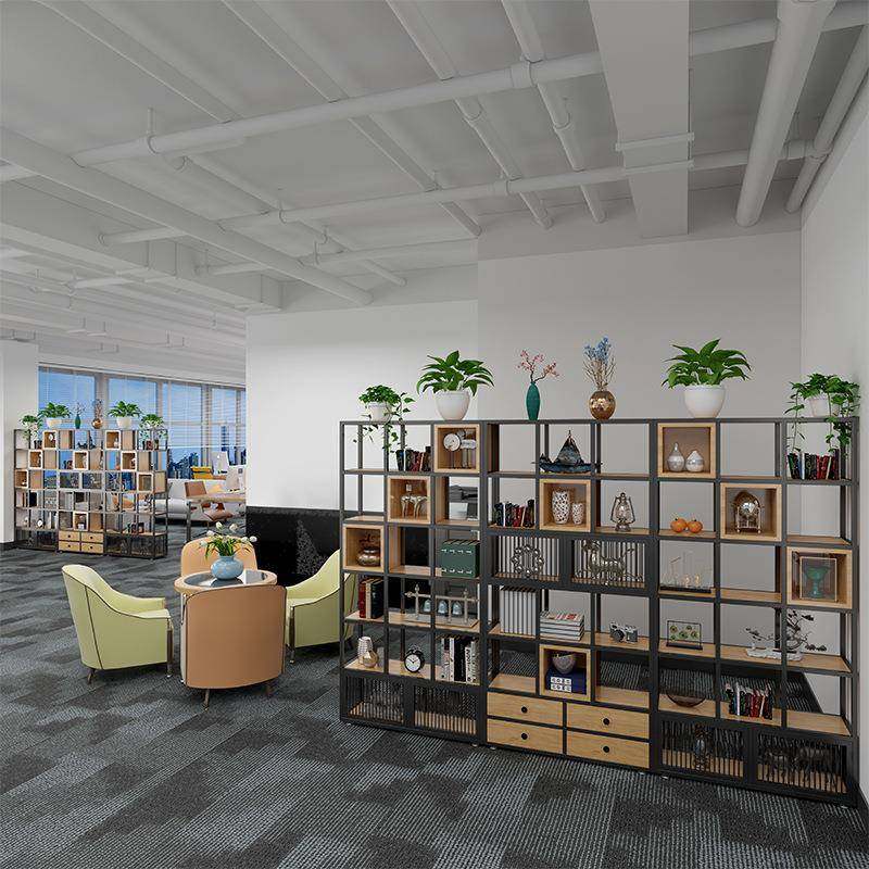 艺书层架组合办TFK公铁室酒隔断置物架客厅店隔断摆放架现代多实