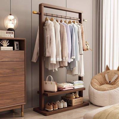 实木家用衣架衣衣帽架楠竹移动落地客厅室简约民中式YBX宿服置物