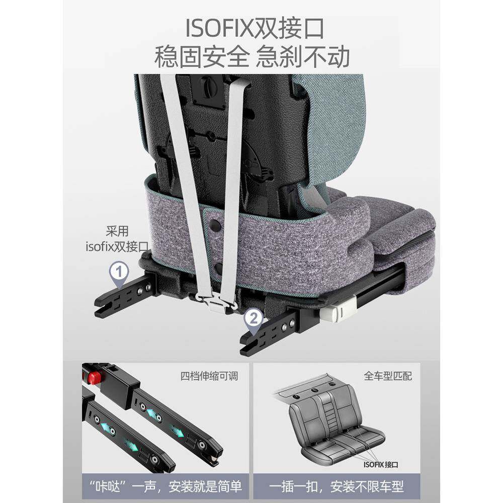 儿童安全座椅车用婴儿宝3宝车汽载简易便携式1--12岁以4029上用坐