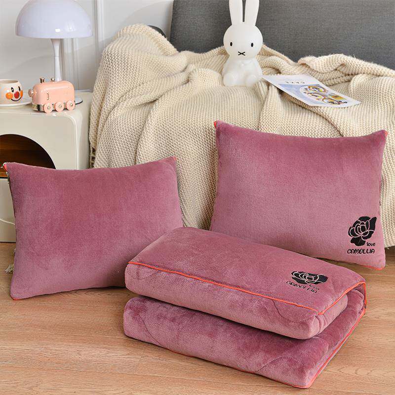 长方形抱枕被两折用子加厚保暖被办公室午睡可叠沙发靠枕靠垫TBB