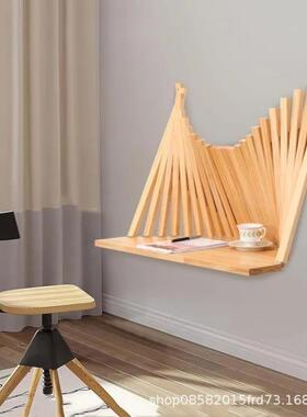 简风折叠挂桌UIN高颜值折叠桌挂墙式桌壁简易实木式止约跌书桌