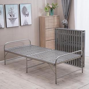 钢丝床单人折叠简加床双固型丝弹簧床软V7vrzuVR床午L休床加固易