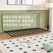 简约无床头铁床架人铁艺床轮单矮床可移动床下见描述带拖床小尺寸