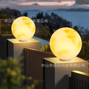 太墙阳柱头月球灯户彩绘月球外庭院大门柱子灯别灯墅花园防水围墙