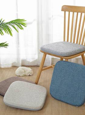 四麻记忆棉坐布垫季办OJW公室久坐椅垫凳防滑垫学生屁垫餐桌餐椅