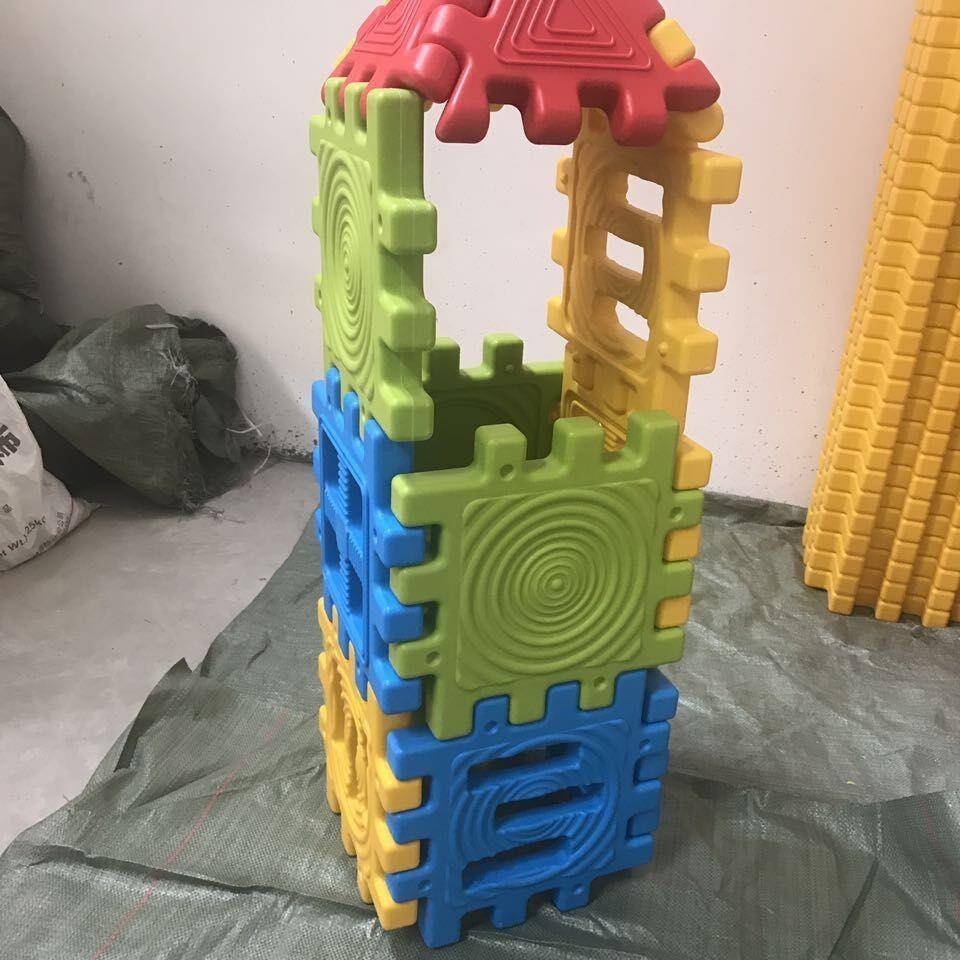 幼儿园早教玩具儿童大型静音建构齿轮塑料触觉触觉探索积木C