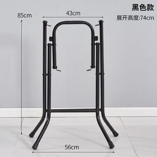 加厚可折叠桌腿不锈钢圆桌方桌架靠边站家用餐台脚简易折叠桌子腿