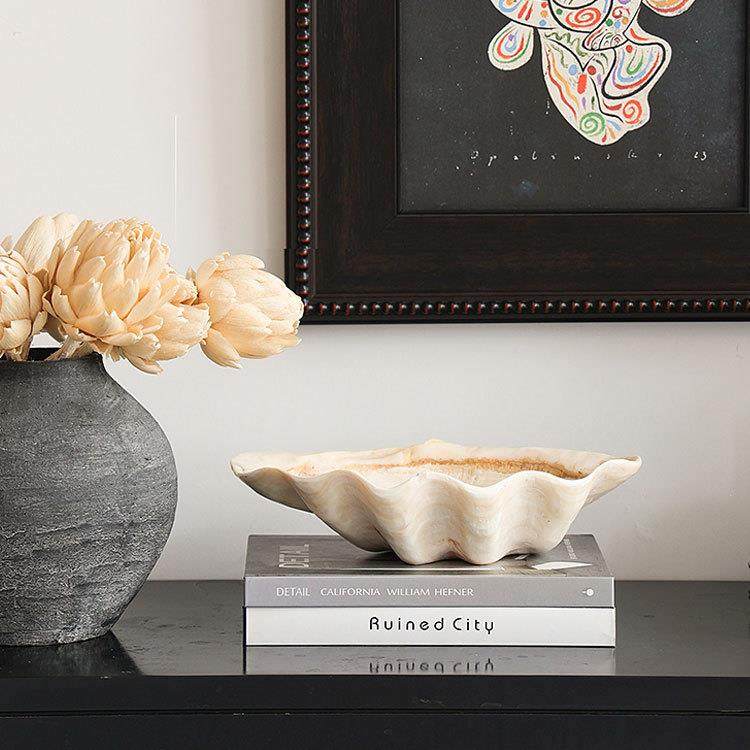 怀旧复古贝壳艺术果盘仿真创意小众客厅桌面个性托盘工艺品摆件,节庆用品/礼品,新娘配件,淘宝优惠券,粉丝福利购,淘宝优惠卷