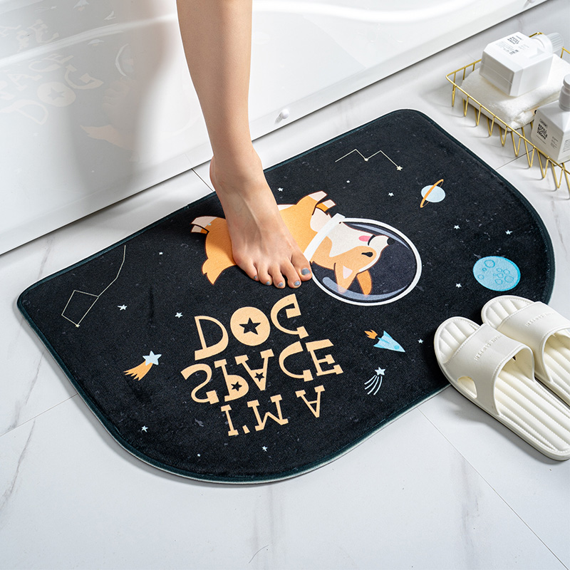 半圆浴室门口防滑垫卧室门垫脚垫家用进门地毯吸水垫子卫生间地垫