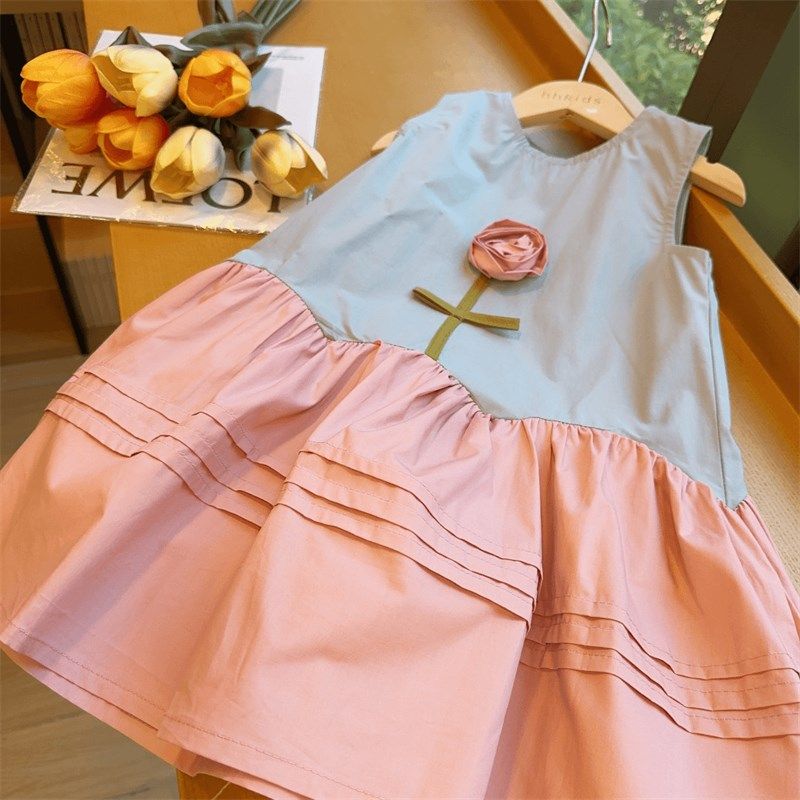 2024女童花朵连衣裙夏装新款小女孩公主裙宝宝无袖裙儿童夏季童装,童装/婴儿装/亲子装,连衣裙,淘宝优惠券,粉丝福利购,淘宝优惠卷