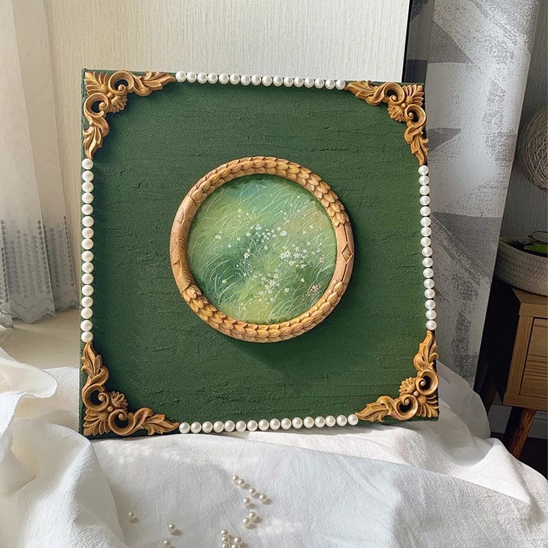 高级感极简抽象装饰画中古风立体DIY挂画客厅书房组合小众软装画