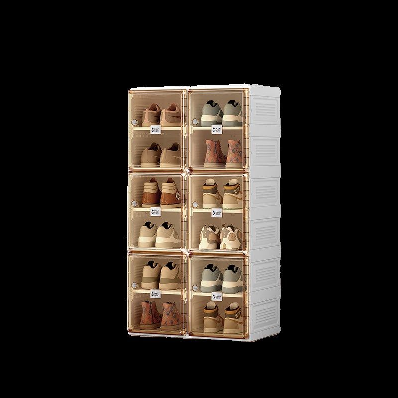 蚂蚁盒子免组装鞋架多层加厚家用短靴收纳简易宿舍塑料免安装鞋柜