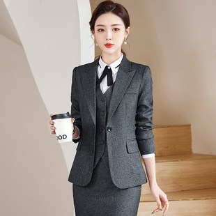 正装 2024新款 女职业装 套装 女加大加肥胖MM工作服气质西服外套 西装