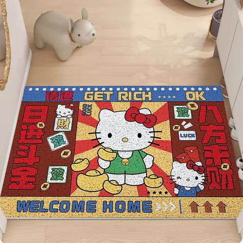 高级入户门地垫pvc丝圈门口进门脚垫家用玄关可裁剪耐脏防滑地毯