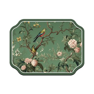 中式喜鹊厨房台面沥水垫硅藻泥吸水垫桌面餐具干燥垫杯垫茶台垫子