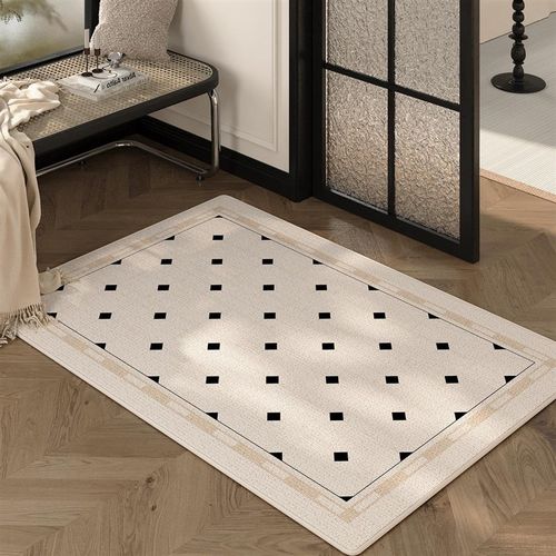 入户门地垫进门脚垫轻奢高级感奶油风地毯可裁剪玄关垫大门口门毯