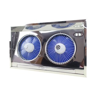 不锈钢排气扇双排连体窗式厨房抽油烟风机换气扇强力双电机离心扇