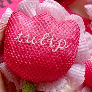 可爱郁金香浴花卡通浴花女士大号不散学生沐浴球高档洗澡海绵起泡