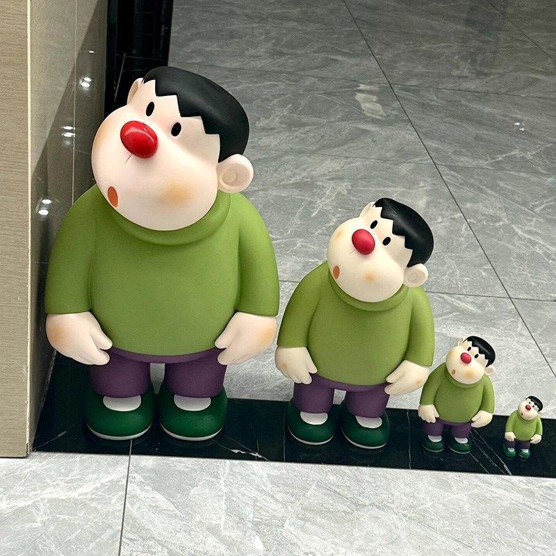 胖虎歪头摆件大号大手办卡通动漫潮玩客厅玩偶玩具家居车载桌面