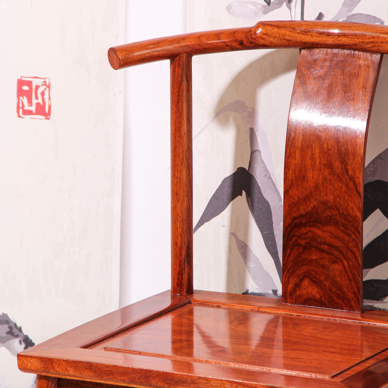 花梨木餐桌椅刺猬紫檀实木椅子半弧椅茶椅书桌椅官帽椅办公会议椅