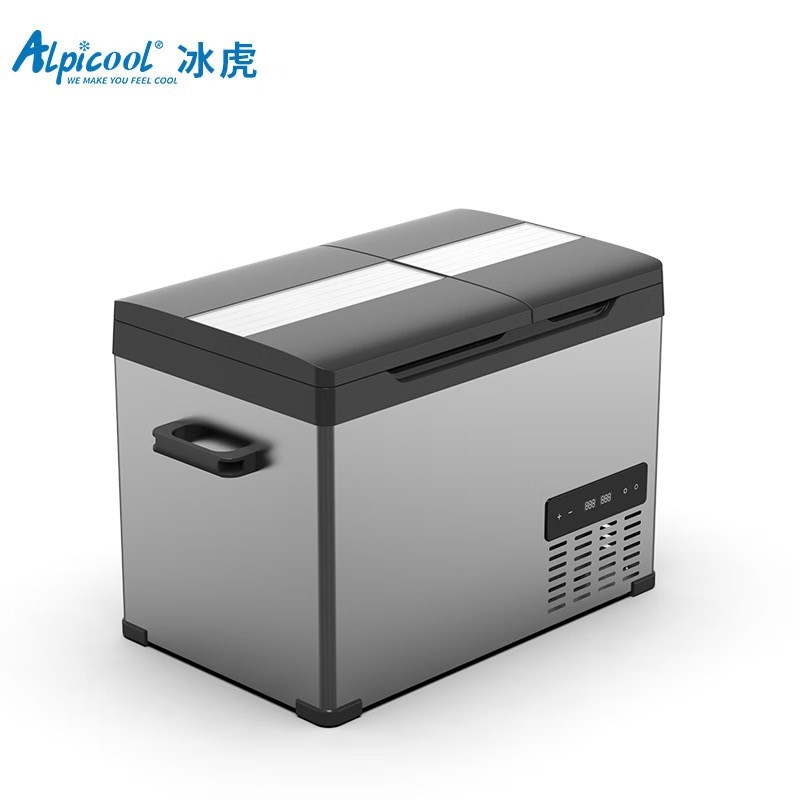 冰虎车载冰箱压缩机制冷车家两用12V汽车24V大货车专用双门小冰箱