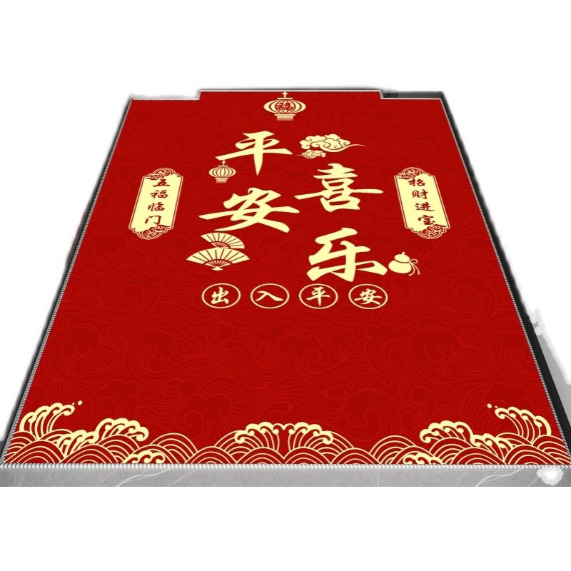 红色入户门地垫进门门口门垫进户入户免洗可擦硅藻泥防滑地毯脚垫