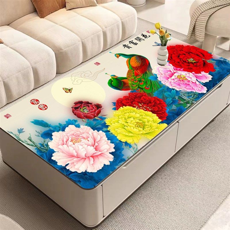 3D立体网红桌布防水防油防烫免洗长方形家用加厚餐桌茶几垫可裁剪,居家布艺,桌布,淘宝优惠券,粉丝福利购,淘宝优惠卷