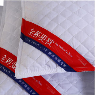 纯棉全棉枕头男 荞麦枕低枕枕芯48cmx74cm一对酒店专用硬枕可拆洗