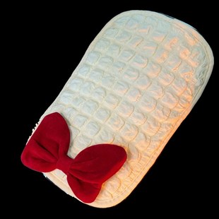 新年红色蝴蝶结汽车安全带护肩套头枕腰靠纸巾盒车载女性套装装饰