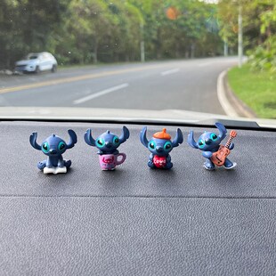 史迪仔车内饰品摆件创意星际宝贝公仔女汽车中控台屏幕装饰小配件