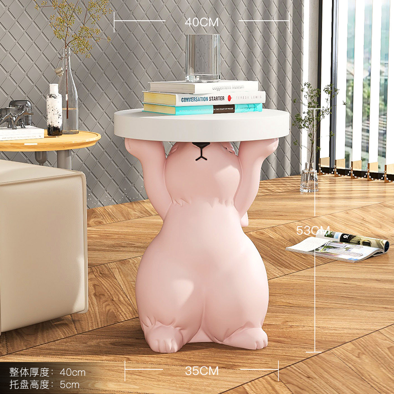 兔子茶几客厅大型落地摆件沙发电视柜旁家居装饰品床头柜新居礼品