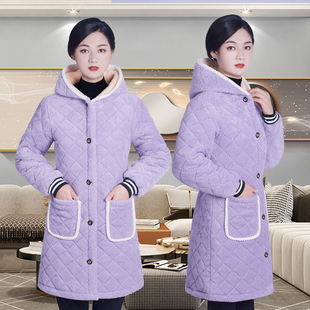 罩衣女新款外穿冬季加绒加厚时尚工作服耐脏女士围裙冬天套羽绒服