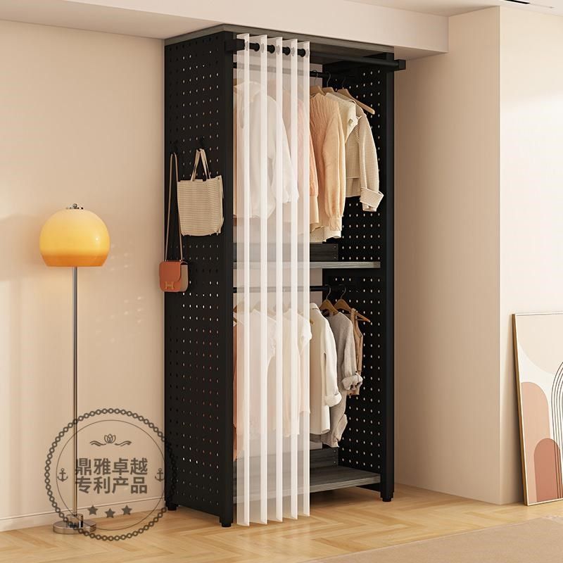 开放式衣帽间金属洞洞板转角衣帽架家用落地步入式衣柜挂衣架防尘,住宅家具,衣帽架,淘宝优惠券,粉丝福利购,淘宝优惠卷