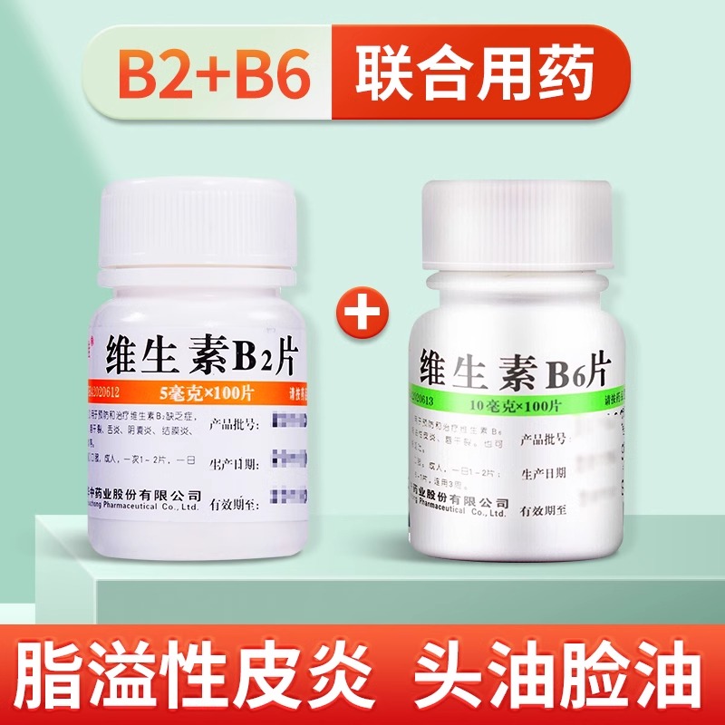 维福佳维生素b2b6成人100片正品官方旗舰店脂溢性皮炎口腔溃疡