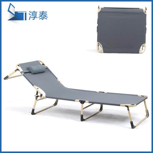 淳泰办公室午休躺椅简易全方管加宽三折床户外简易折叠床简易床