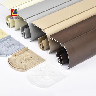 直销朗丽斯卷帘配件柔纱帘罩多色窗帘盒铝合金上轨