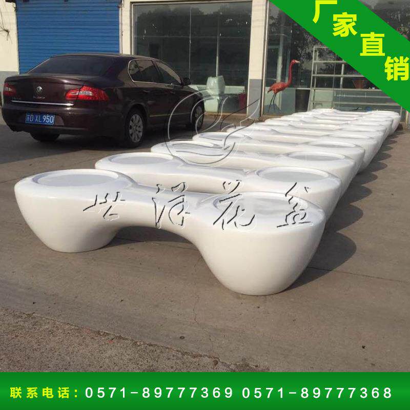 杭州世洋玻璃钢坐凳户外花箱组合花钵
