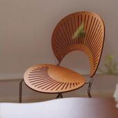 北欧实木椅贝壳椅实北欧轻奢家用阳台木inNYCs风简餐椅约餐厅太阳