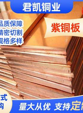 T1T2紫铜散热铜圆板片C110导电铜铜片C1220紫排tpESL20紫铜皮无氧