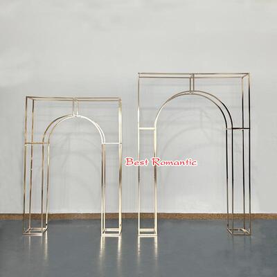 婚铁艺几何拱BR-GM001门婚庆礼新屏风舞台装饰布置花色架金方形背
