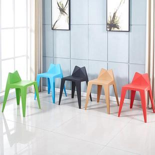 塑料加厚凳家用人时尚 创意高济凳简约现代经型椅子家成用694子备