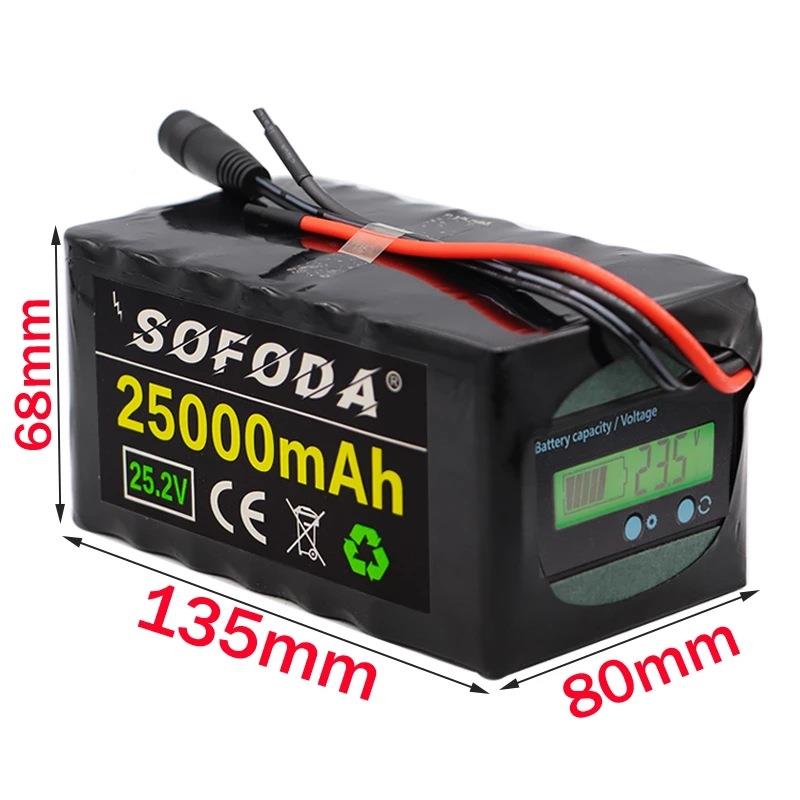 6S4P24V425A18650池25.2Vh2电0000mAh锂电动车带数显电池组