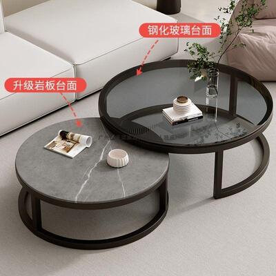 几小户型岩板艺术茶几LJE北茶欧代风网易红爆款现简客厅沙发茶几