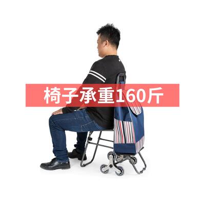 爬车楼梯手拉车折叠座便携家QS-D01用带凳椅购物车老人拉杆车小买