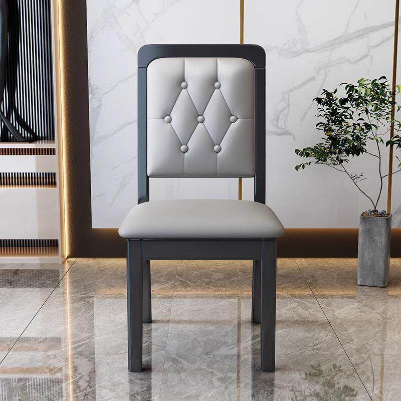 其他/oth实木椅子靠背椅餐轻奢档简约现代高椅餐厅餐桌椅包木头软