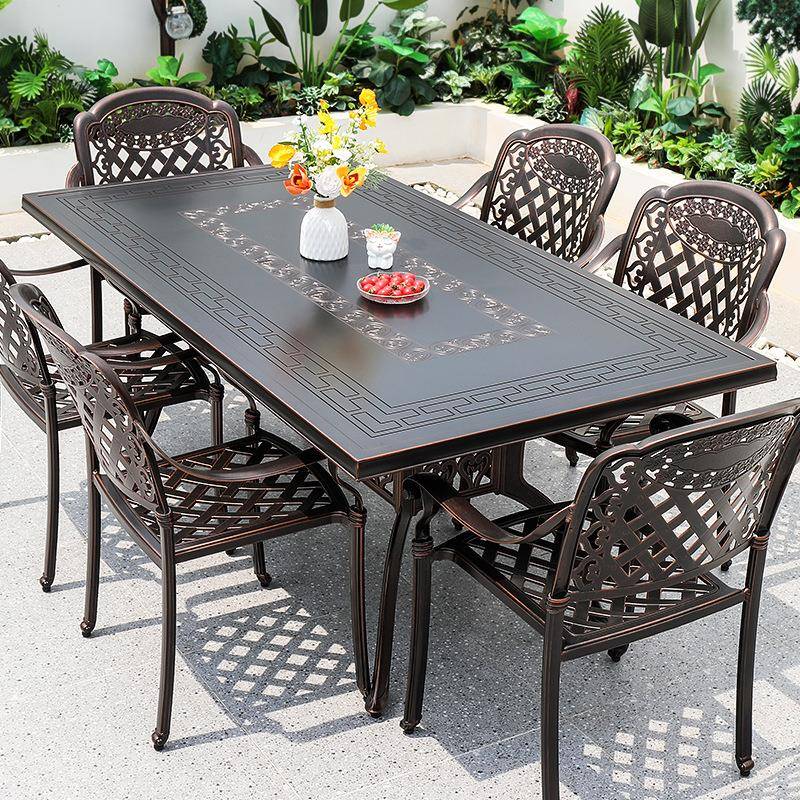 户外桌铸铝雕24626-1刻台餐桌椅外花桌园椅室别墅酒店休闲户外椅