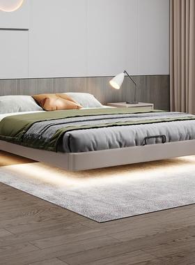 床全实木悬床无床头现37301代浮简榉木排骨床家榻榻米约齐边床双