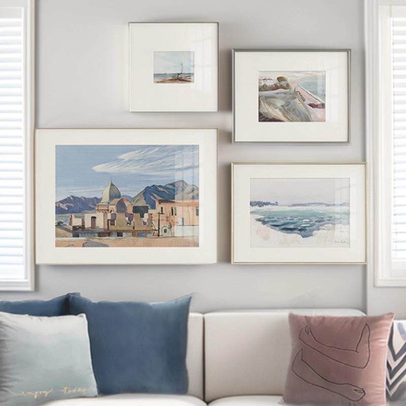 欧艺术客厅装沙发背景墙饰画欧式法餐北厅壁画式玄关风景13挂画
